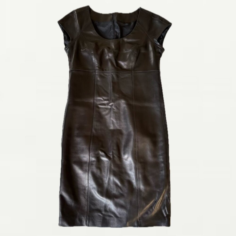 Leather above the knee Dress